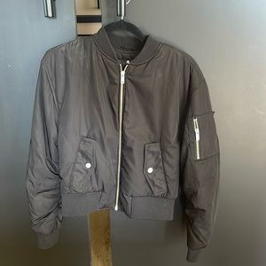 XS 7 for all Mankind black bomber jacket